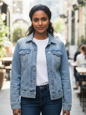 GAP Light Blue Denim Jean Jacket - Classic Trucker Style